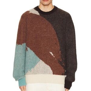 Norse Projects - Arild Alpaca Mohair Jacquard Sweater in Espresso